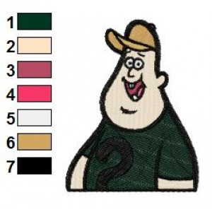 Gravity Falls Soos Embroidery Design